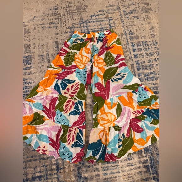 True Destinations Pants - Tropical Floral Wide-Leg Women's Pants